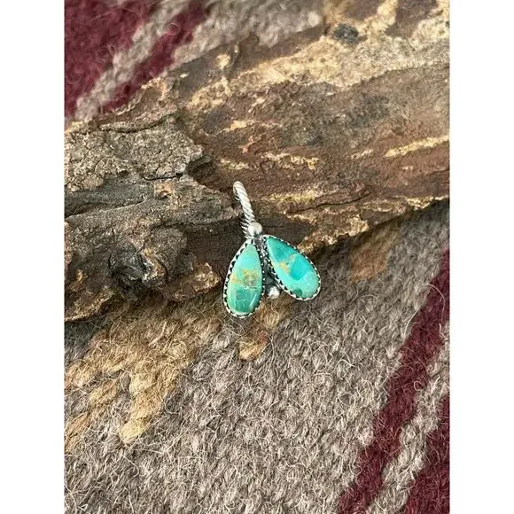 Handmade Sterling Silver Kingman Turquoise Hat Pin "Signed Nizhoni" - Picture 2 of 6